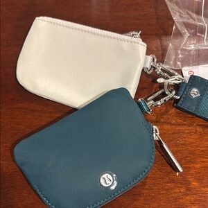 Lululemon Athletica Cream and Teal Wallet Set